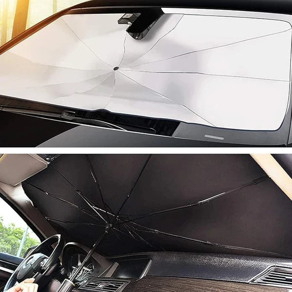 Black ABS Plastic Foldable Universal Car Windshield Sunshade Umbrella for Car Windshield