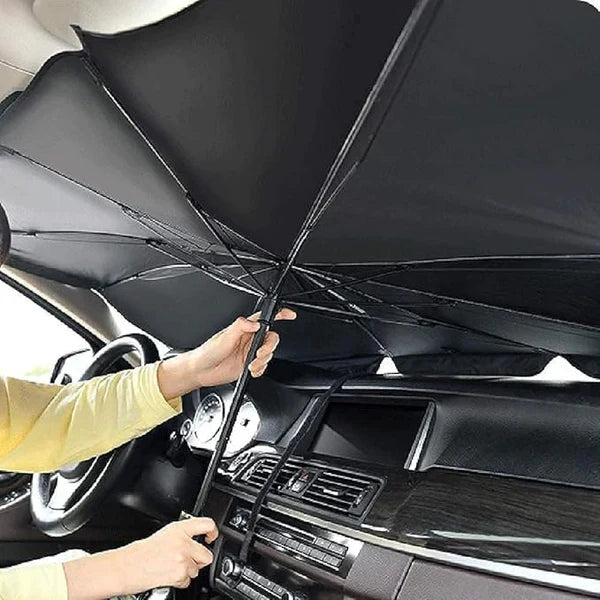 Black ABS Plastic Foldable Universal Car Windshield Sunshade Umbrella for Car Windshield