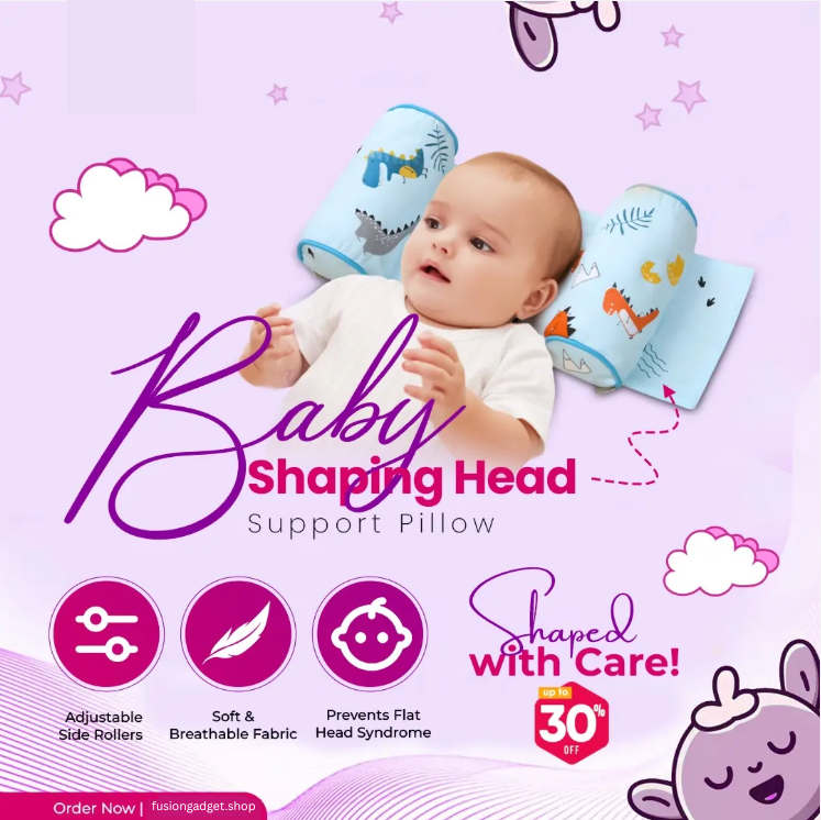 🌟 Baby Head Shaping Pillow — Gentle Support for Your Little One 👶💖