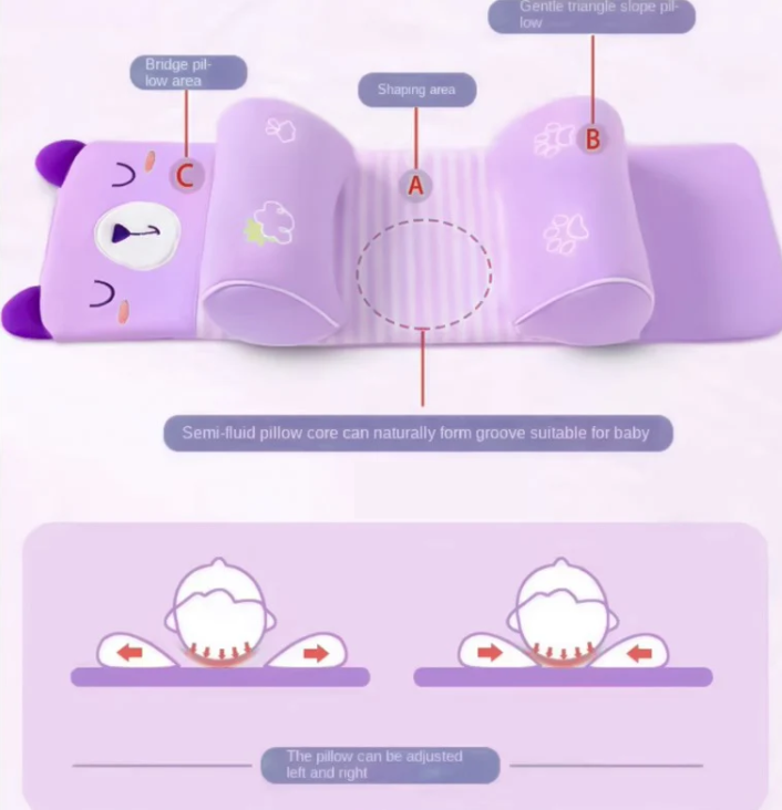 🌟 Baby Head Shaping Pillow — Gentle Support for Your Little One 👶💖